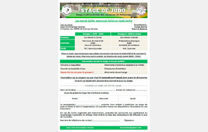 Stage des vacances de printemps