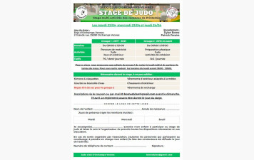 Stage des vacances de printemps